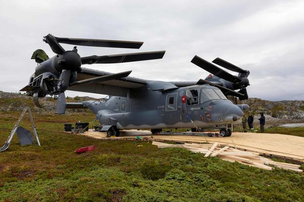 The CV-22 at the Stongodden nature preserve.