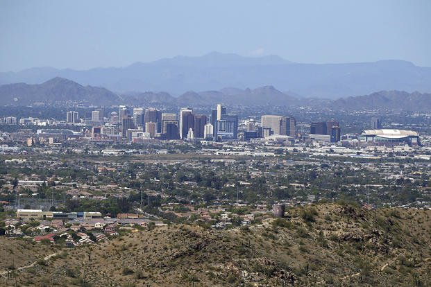 The downtown Phoenix skyline 