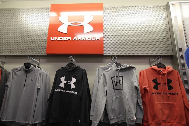 Under Armour clothes are displayed at a Kohl's store in Colma, Calif.