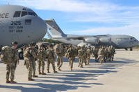 Army paratroopers deploy from Pope Army Airfield