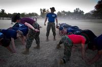 Marine Corps Drill Instructors train enlistees in Chandler, Ariz.