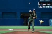Air Force Col. throws first pitch at Tampa Bay Rays game