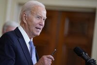 President Joe Biden speaks on the anniversary of the Inflation Reduction Act during an event