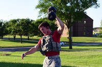 A member of Team Whiteman takes part in a workout at Whiteman Air Force Base, Mo., June 9, 2017. (Airman Michaela Slanchik/U.S. Air Force photo)
