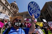 Abortion rights demonstrators attend a rally at the Texas state Capitol in Austin, May 14, 2022.