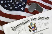 Honorable Discharge Certificate With Dogtags