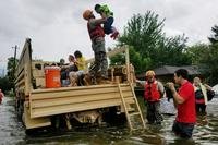 Texas National Guard soldiers arrive in Houston, Texas to aid citizens in heavily flooded areas from the storms of Hurricane Harvey. (Photo by Zachary West, 100th MPAD)